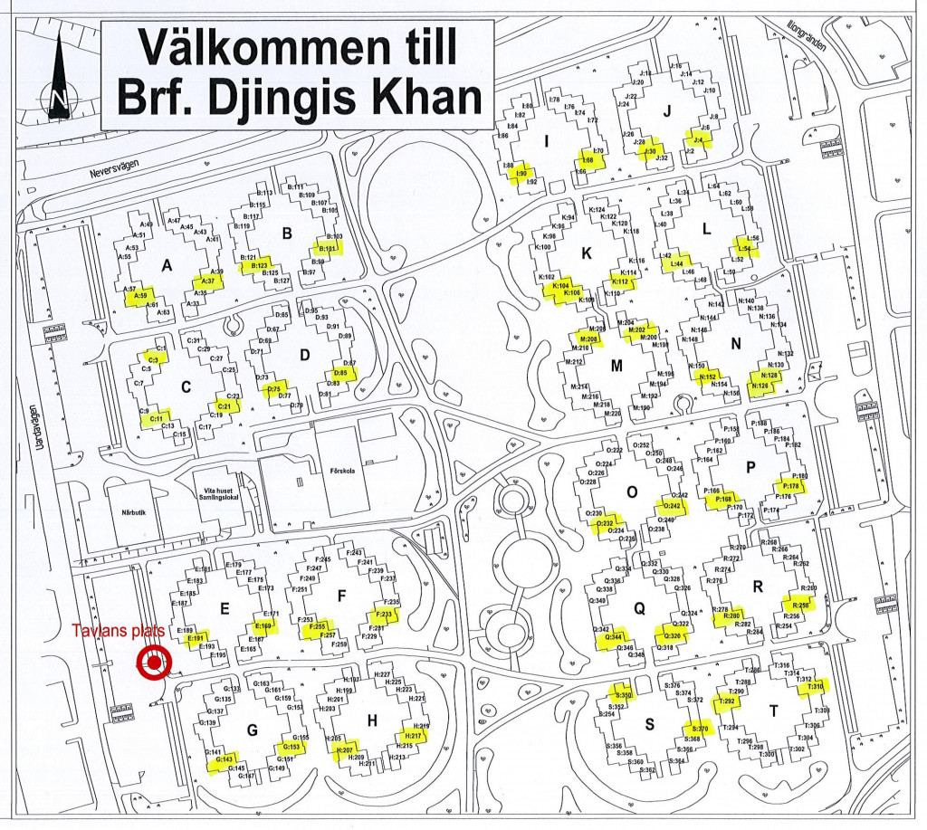 Karta eluttag gårdarna