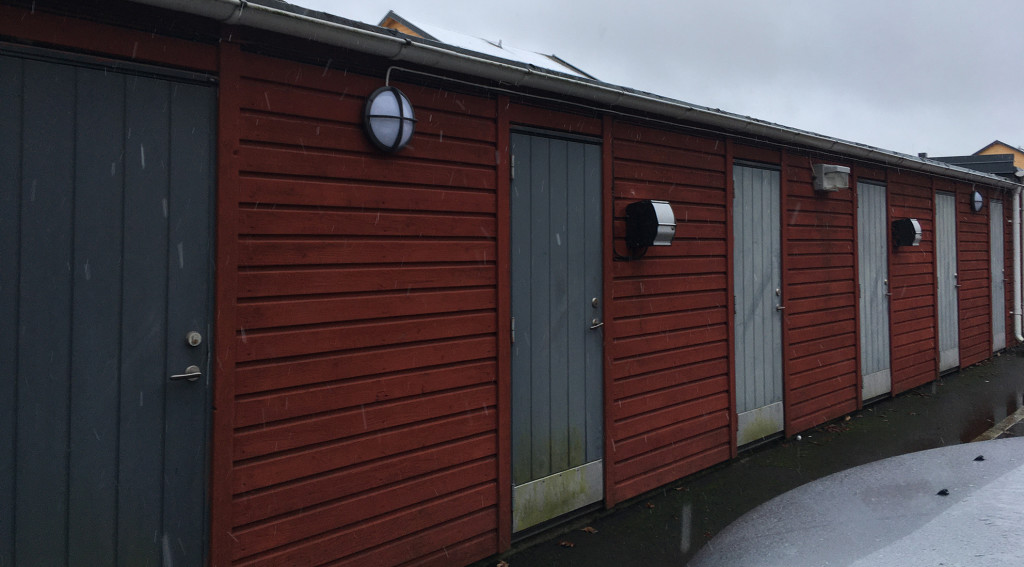 Ny belysning på parkeringen