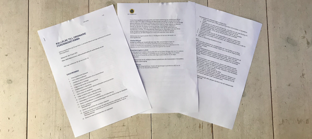 Papper inför stämman 2021